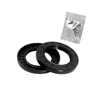 Yethuanru TC - 22 mm x 40 mm x 7 mm, 2 pièces de joint d'huile à double lèvre noire, couvercle en caoutchouc nitrile avec ressort, joint d'arbre d'huile pour axe de roulement
