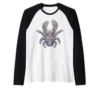 Yeti Crabe Abstrait Ocean Art Marine Life Coloré Manche Raglan