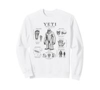 Yeti Cryptid Guide Scientifique Abominable Bonhomme de Neige Art Sweatshirt