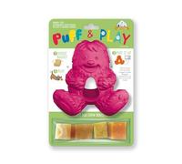 Yeti Puff and Play - Jouet interactif pour chien - Distributeur de friandises - Jouet à mâcher stimulant amusant pour la dentition, l'entraînement comportemental, apaisant l'anxiété, pour les mâcheurs