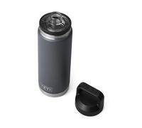 YETI Rambler Bottle Chug Bouteille isotherme en acier inoxydable avec bouchon Chug anti-fuite - Gris anthracite, 769 ml