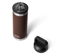 YETI Rambler Bottle Chug, Vacuum Insulated Stainless Steel Bottle with Chug Cap, Wetlands Brown, 18 oz (532 ml)