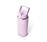YETI Rambler Bouteille de 26 oz (789 ml), Isolée sous Vide, Acier Inoxydable avec Bouchon Paille de Couleur Assortie, Fleur de Cerisier