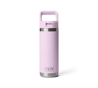 YETI Rambler Bouteille isotherme en acier inoxydable avec bouchon à paille, 532 ml - Fleur de cerisier