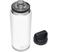 YETI Rambler Bouteille isotherme en acier inoxydable avec bouchon Chug - 1 027 ml - Blanc