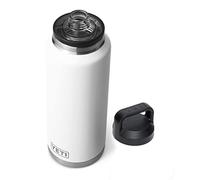 YETI Rambler Bouteille isotherme en acier inoxydable avec bouchon Chug - 1,4 l - Blanc