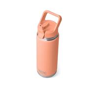 YETI Rambler Bouteille isotherme en acier inoxydable avec bouchon de paille assorti - 769 ml - Pêche basse