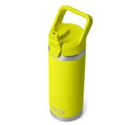 YETI Rambler C Straw Bottle, Stainless Steel Vacuum Insulated Bottle with Straw Cap, Firefly Yellow, 18 oz (532 ml)