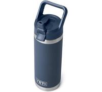 YETI Rambler C Straw Bottle, Stainless Steel Vacuum Insulated Bottle with Straw Cap, Navy, 18 oz (532 ml)