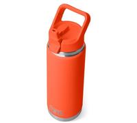 YETI Rambler C Straw Bottle, Stainless Steel Vacuum Insulated Bottle with Straw Cap, Papaya, 26 oz (769 ml)