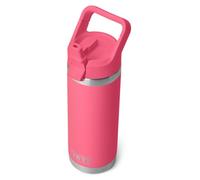YETI Rambler C Straw Bottle, Stainless Steel Vacuum Insulated Bottle with Straw Cap, Tropical Pink, 18 oz (532 ml)