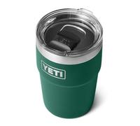 YETI Rambler Cup - Gobelet isotherme en acier inoxydable avec couvercle Magslider, tasse empilable avec couvercle Magslider, vert forêt noire, 473 ml