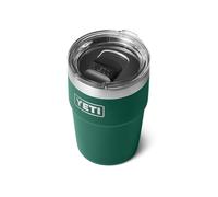 YETI Rambler Cup, Gobelet sous vide isolé en acier inoxydable empilable avec couvercle Magslider, Vert Forêt Noire, 473 ml (16 oz)