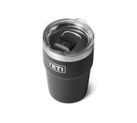 YETI Rambler Cup, Vacuum Insulated Stainless Steel Stackable Cup with Magslider Lid, Black, 16 oz (475 ml)
