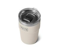 YETI Rambler Cup, Vacuum Insulated Stainless Steel Stackable Cup with Magslider Lid, Cape Taupe, 16 oz (475 ml)