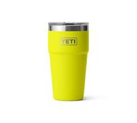 YETI Rambler Cup, Vacuum Insulated Stainless Steel Stackable Cup with Magslider Lid, Firefly Yellow, 20 oz (591 ml)