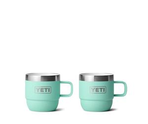 YETI Rambler Espresso Mug, Vacuum Insulated Stainless Steel Stackable Mug, Seafoam, 2 Pack de 6 oz (177 ml)