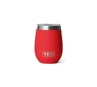 YETI Rambler Gobelet à vin isotherme en acier inoxydable avec doublure en céramique Durasip et couvercle Magslider amovible, 295 ml, rouge (Rescue Red)