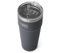 YETI Rambler Gobelet avec paille - Gobelet isotherme en acier inoxydable avec couvercle à paille, anthracite, 769 ml