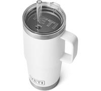 YETI Rambler Gobelet isotherme avec paille et couvercle pour boissons froides - Compatible avec porte-gobelet - Passe au lave-vaisselle (blanc)