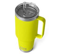 YETI Rambler Gobelet isotherme avec paille et couvercle pour boissons froides - Compatible avec porte-gobelet - Passe au lave-vaisselle - 1,2 l - Jaune (Firefly Yellow)
