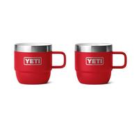 YETI Rambler Lot de 2 tasses à expresso isothermes sous vide, en acier inoxydable, empilables, rouge Rescue Red, 177 ml