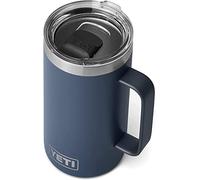 YETI Rambler Mug, Vacuum Insulated Stainless Steel Stackable Mug with Magslider Lid, Navy, 24 oz (710 ml)
