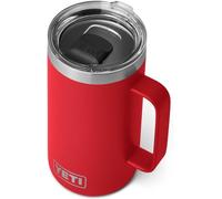 YETI Rambler Mug, Vacuum Insulated Stainless Steel Stackable Mug with Magslider Lid, Rescue Red, 24 oz (710 ml)