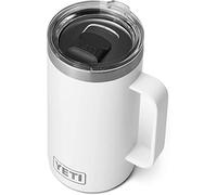 YETI Rambler Mug, Vacuum Insulated Stainless Steel Stackable Mug with Magslider Lid, White, 24 oz (710 ml)
