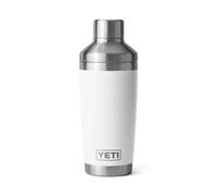 YETI Rambler Shaker à cocktail isotherme en acier inoxydable - Design étanche avec couvercle facile à presser et bouchon à visser - Passe au lave-vaisselle (blanc)