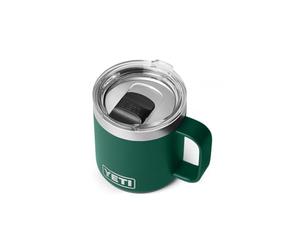 YETI Rambler Stackable Mug with Durasip Ceramic Lining, Vacuum Insulated Stainless Steel Mug with Magslider Lid, Black Forest Green, 10 oz (295 ml)