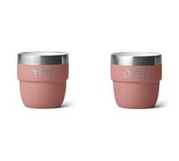 YETI Rambler Tasse à Expresso, Tasse Empilable en Acier Inoxydable à Isolation Sous Vide, Rose Grès, Lot de 2, 4 oz (118 ml)