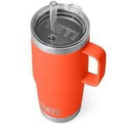 YETI Rambler Tasse à paille, en acier inoxydable avec couvercle à paille, gobelet isotherme avec couvercle à paille, papaye, 739 ml