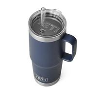 YETI Rambler Tasse à paille, en acier inoxydable avec couvercle hermétique et robuste, 739 ml, bleu marine