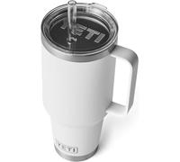 YETI Rambler Tasse à paille, en acier inoxydable avec couvercle hermétique et robuste, blanc, 1,2 l