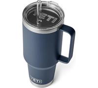 YETI Rambler Tasse à paille, en acier inoxydable avec couvercle hermétique et robuste, bleu marine, 1,2 l