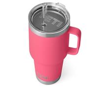 YETI Rambler Tasse à paille, en acier inoxydable avec couvercle hermétique et robuste, rose tropical, 1 l