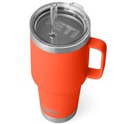 YETI Rambler Tasse à paille, Tasse en acier inoxydable à isolation sous vide avec couvercle Stronghold, Papaye, 1035 ml