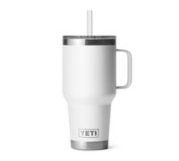 YETI Rambler Tasse avec paille isotherme en acier inoxydable, 1044 ml, blanc