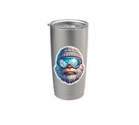 Yeti Ski Abominable Snowman Ski Resort Gobelet isotherme en acier inoxydable double paroi