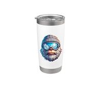 Yeti Ski Abominable Snowman Ski Resort Gobelet isotherme en acier inoxydable double paroi