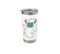 Yeti vague et réjouit Bonhomme de neige Gobelet isotherme en acier inoxydable double paroi