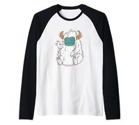 Yeti Vague et réjouit Bonhomme de Neige Manche Raglan