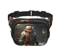 Yeti Warrior Square Sac banane double couche avec bandoulière réglable Idéal pour les sports de plein air, noir, One Size