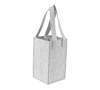 YETONADO 1 sac fourre-tout réutilisable en feutre avec 4 compartiments pour bouteille de vin rouge, gris clair, Taille unique