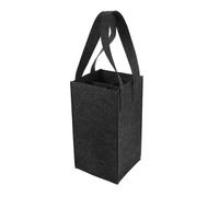 YETONADO 1 sac fourre-tout réutilisable en feutre avec 4 compartiments pour bouteille de vin rouge, noir gris foncé, Taille unique