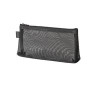 YETONADO 1 trousse à crayons simple et transparente en maille pour bureau, étudiant, fournitures scolaires, Noir, Taille unique