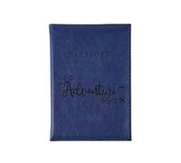 YETONADO Couverture de passeport en polyuréthane à changement de couleur avec lettre imprimée, porte-passeport, clip pour billet d'avion pour hommes et femmes, accessoires de voyage, noir foncé