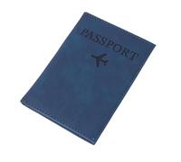 YETONADO Étui de passeport d'avion pour femmes et hommes, étui de passeport de voyage, porte-passeport, porte-monnaie pour fille, bleu, Taille unique