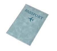 YETONADO Étui de passeport d'avion pour femmes et hommes, étui de passeport de voyage, porte-passeport, porte-monnaie pour fille, bleu ciel, Taille unique